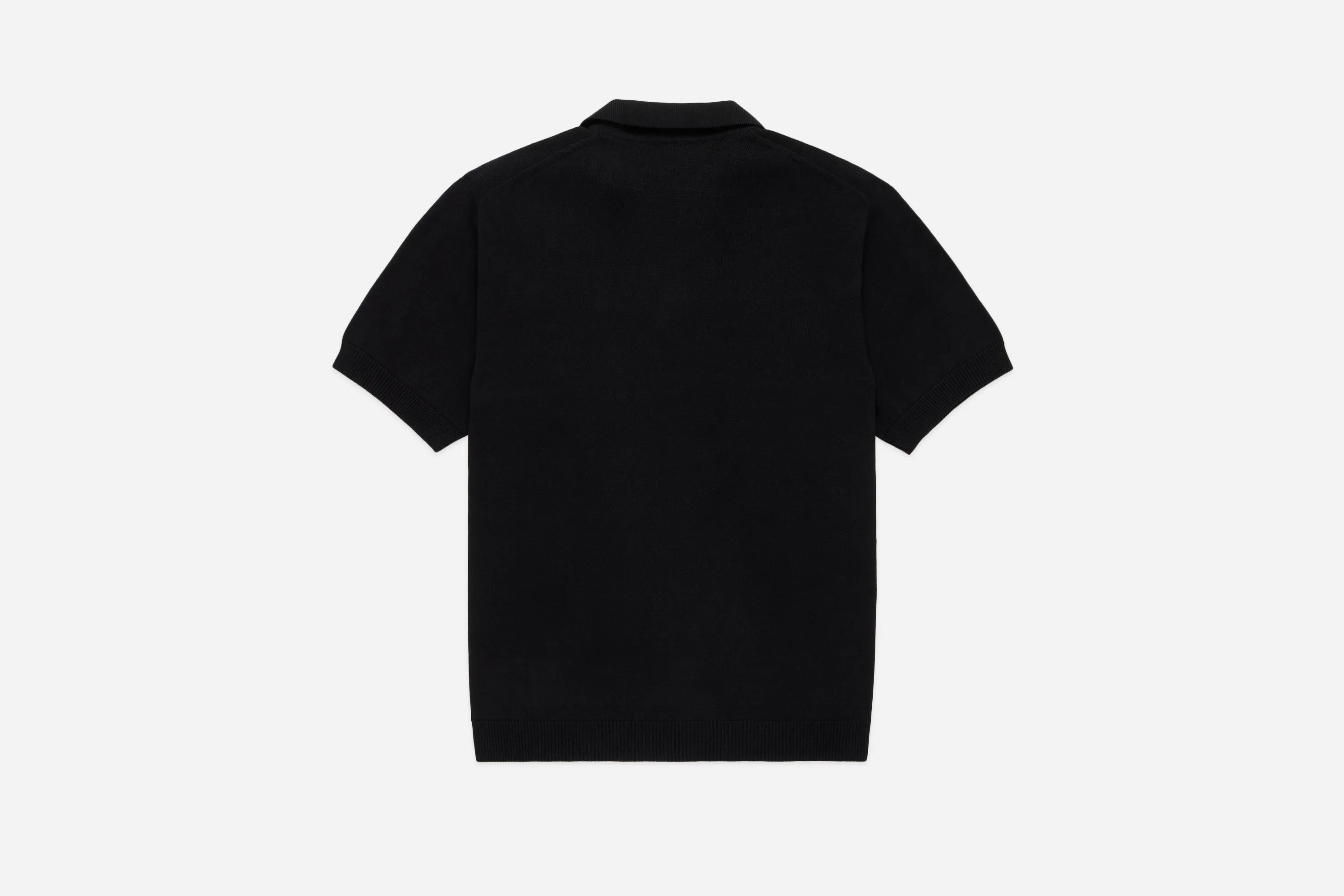 Knit Polo ~ Black Pima Cotton