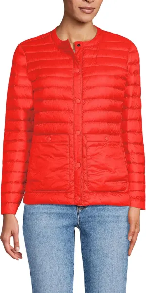 Lands' End Women's Wanderweight Collarless Down Jacket