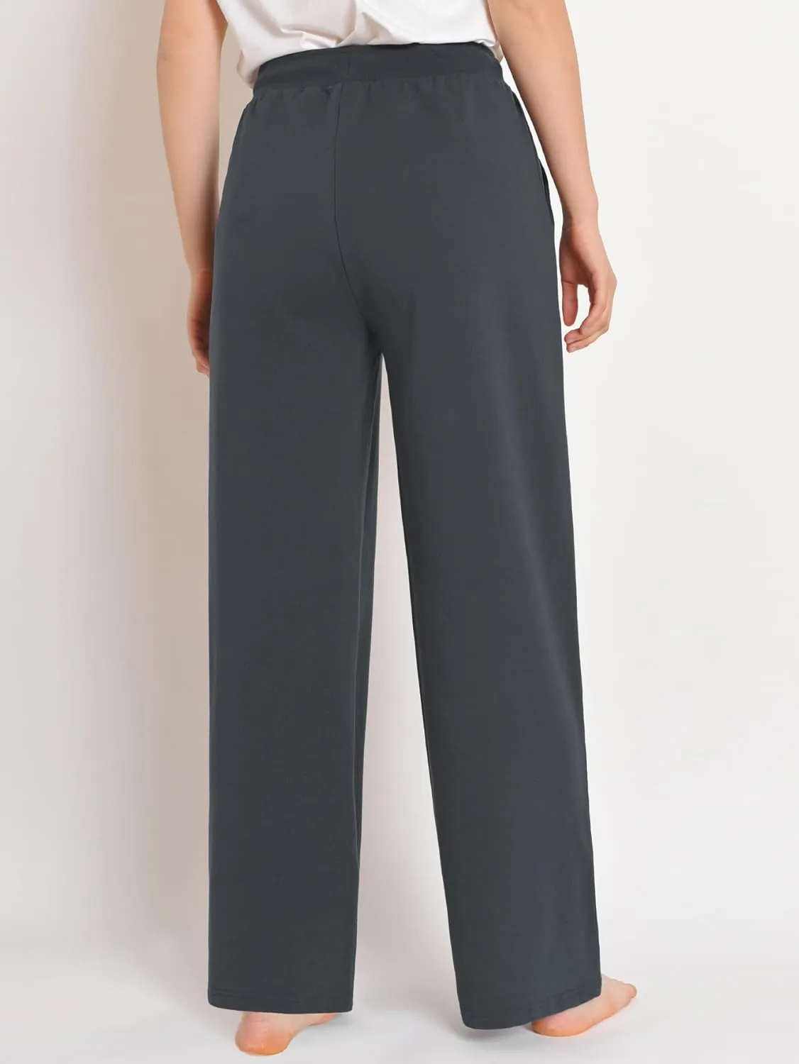 Latuza Women's Comfy Cotton Wide Leg Lounge Pants Loose Fit
