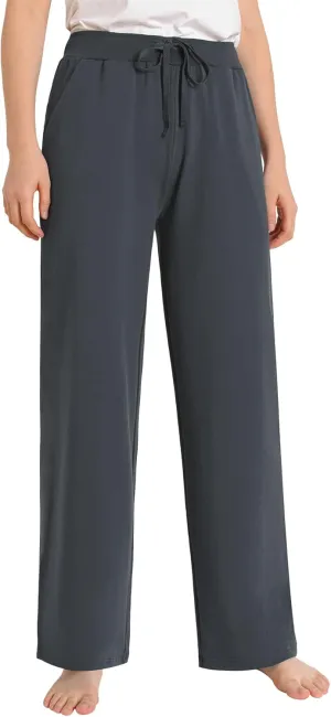 Latuza Women's Comfy Cotton Wide Leg Lounge Pants Loose Fit