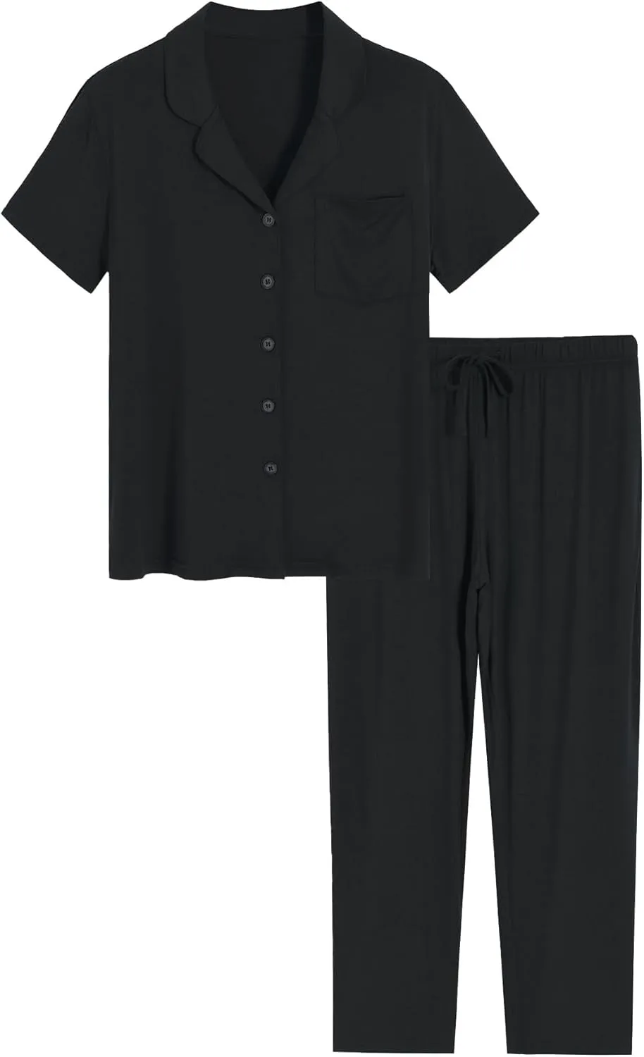 Latuza Women's Petite Pajamas Set Short Sleeve Petite Size Pants