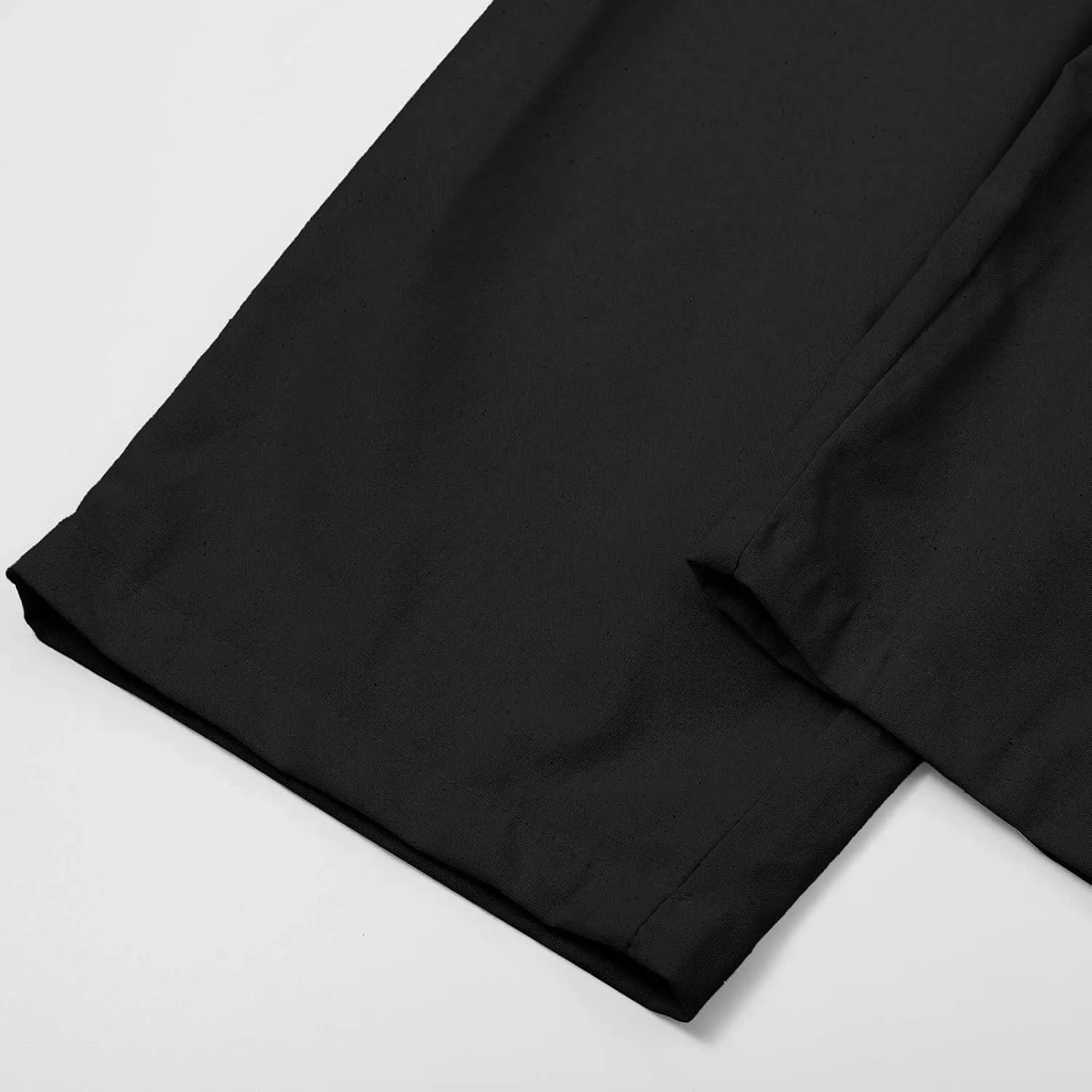 Linen Pants for Women 2025 Straight Wide Leg Lounge Pants Elastic Waist Roll Up Summer Beach Trousers with Pockets