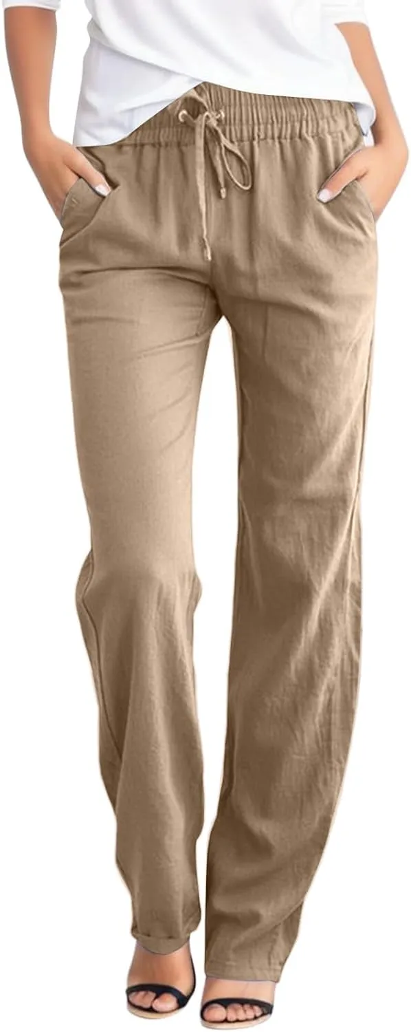 Linen Pants Women high Waisted How Sweet New Jeans Swim Leggings Drawstring White Ankle Pants for Women Daily Knee Stretch Club Leggings for Women Pack Black Womens Dress Pants Straight