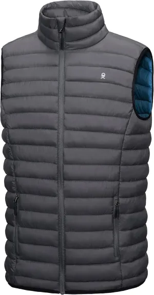 Little Donkey Andy Men's Lightweight Warm Puffer Vest Outdoor Sleeveless Jacket for Golf Hiking Casual Travel