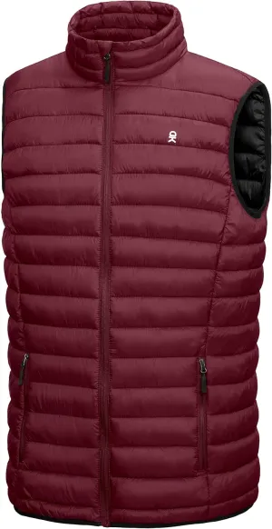 Little Donkey Andy Men's Lightweight Warm Puffer Vest Outdoor Sleeveless Jacket for Golf Hiking Casual Travel