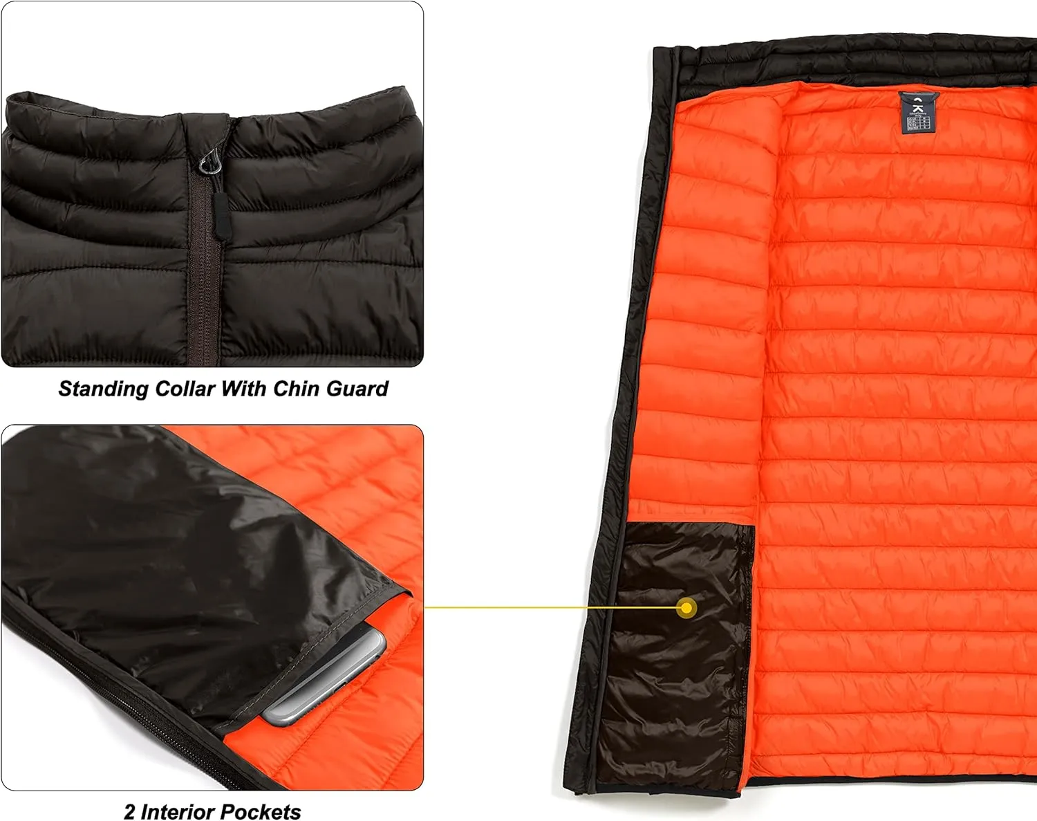 Little Donkey Andy Men's Lightweight Warm Puffer Vest Outdoor Sleeveless Jacket for Golf Hiking Casual Travel