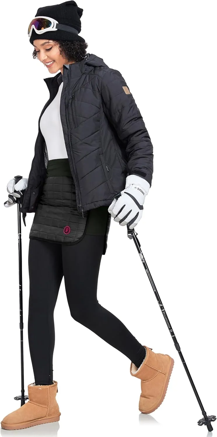 Little Donkey Andy Women's Lightweight Puffer Sport Skorts Warm Quilted Skirt Outdoors Hiking Running