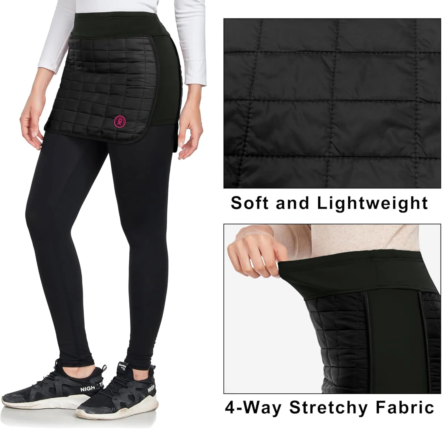 Little Donkey Andy Women's Lightweight Puffer Sport Skorts Warm Quilted Skirt Outdoors Hiking Running
