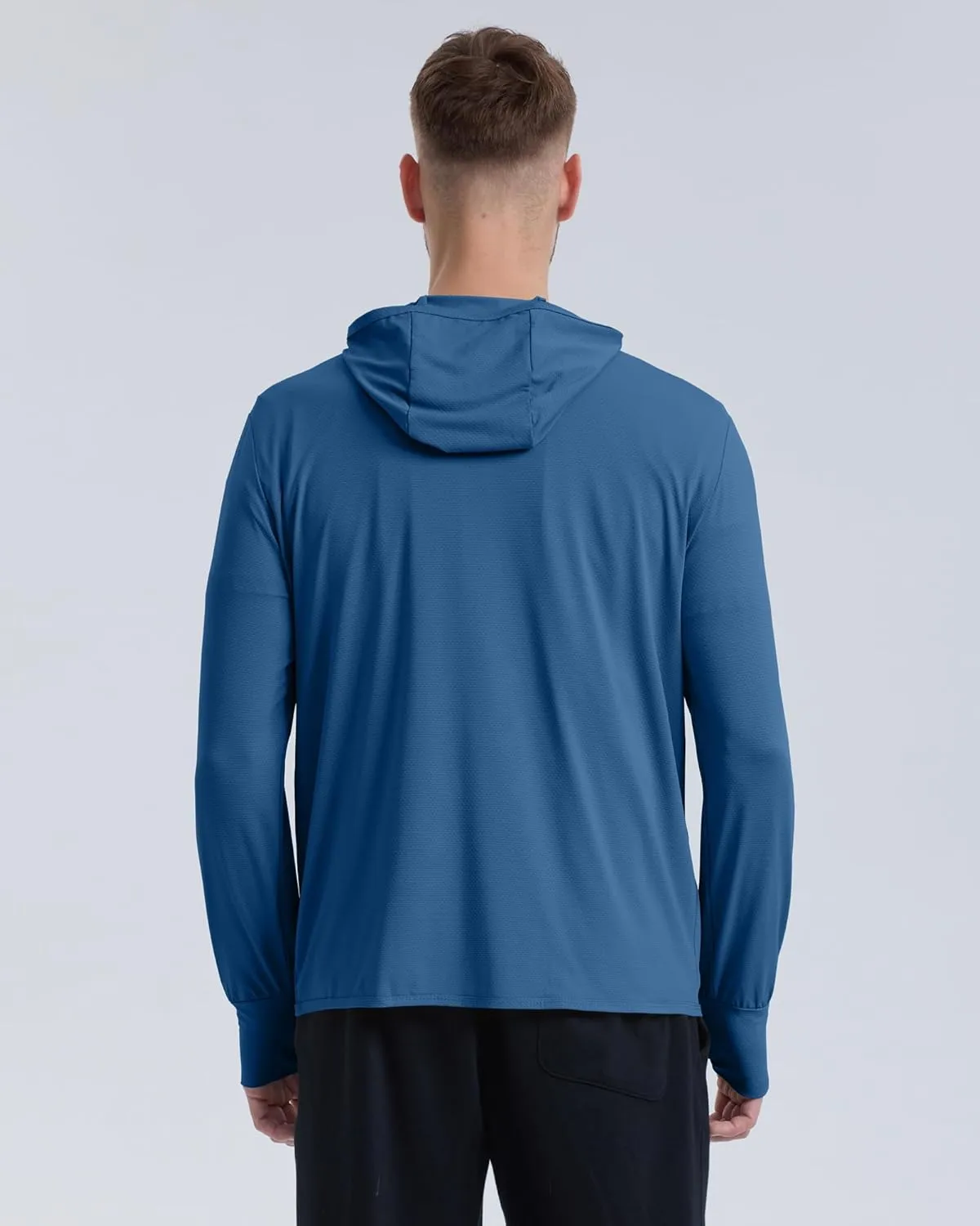 Locachy Men's UPF 50  Sun Protection Outdoor Lightweight Full Zip Hoodie Jacket Long Sleeve Fishing Hiking Performance Shirt