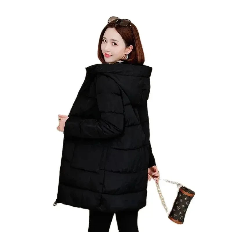 Long And Fat MM Loose Thick Down Coat Hooded