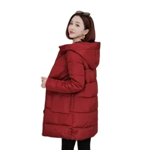 Long And Fat MM Loose Thick Down Coat Hooded
