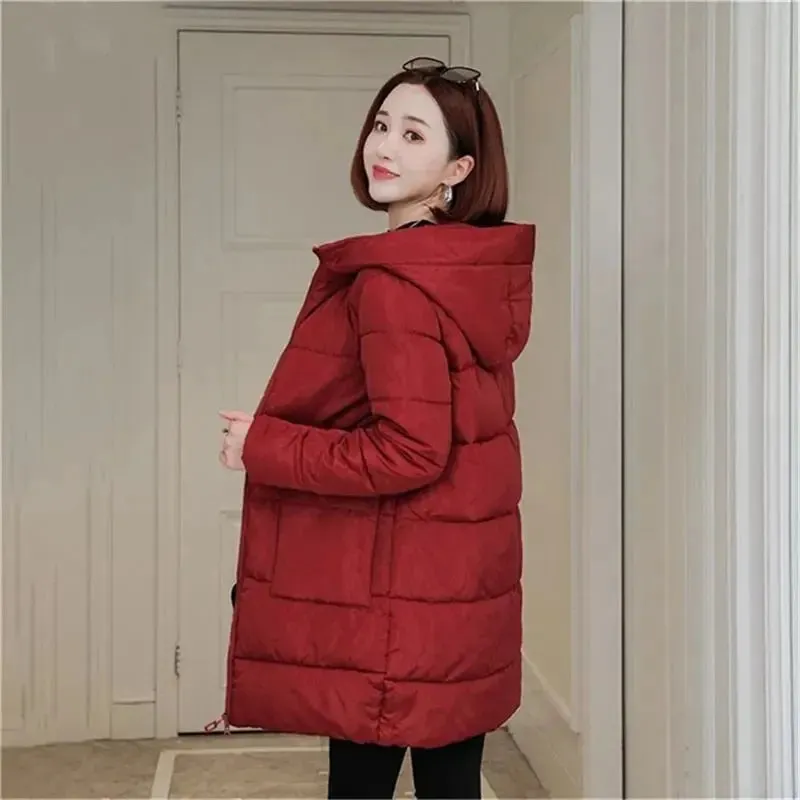 Long And Fat MM Loose Thick Down Coat Hooded