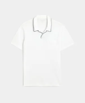 Made in L.A. Tipped Montauk Polo in White