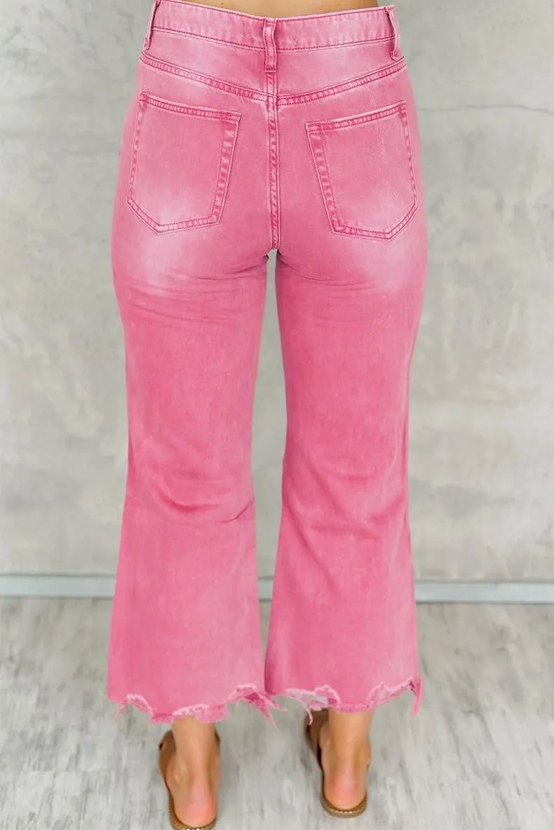 Melliflo Ripped Flare Jeans for Women High Waist Baggy Wide Leg Denim Pants Casual Distressed Trousers with Pockets