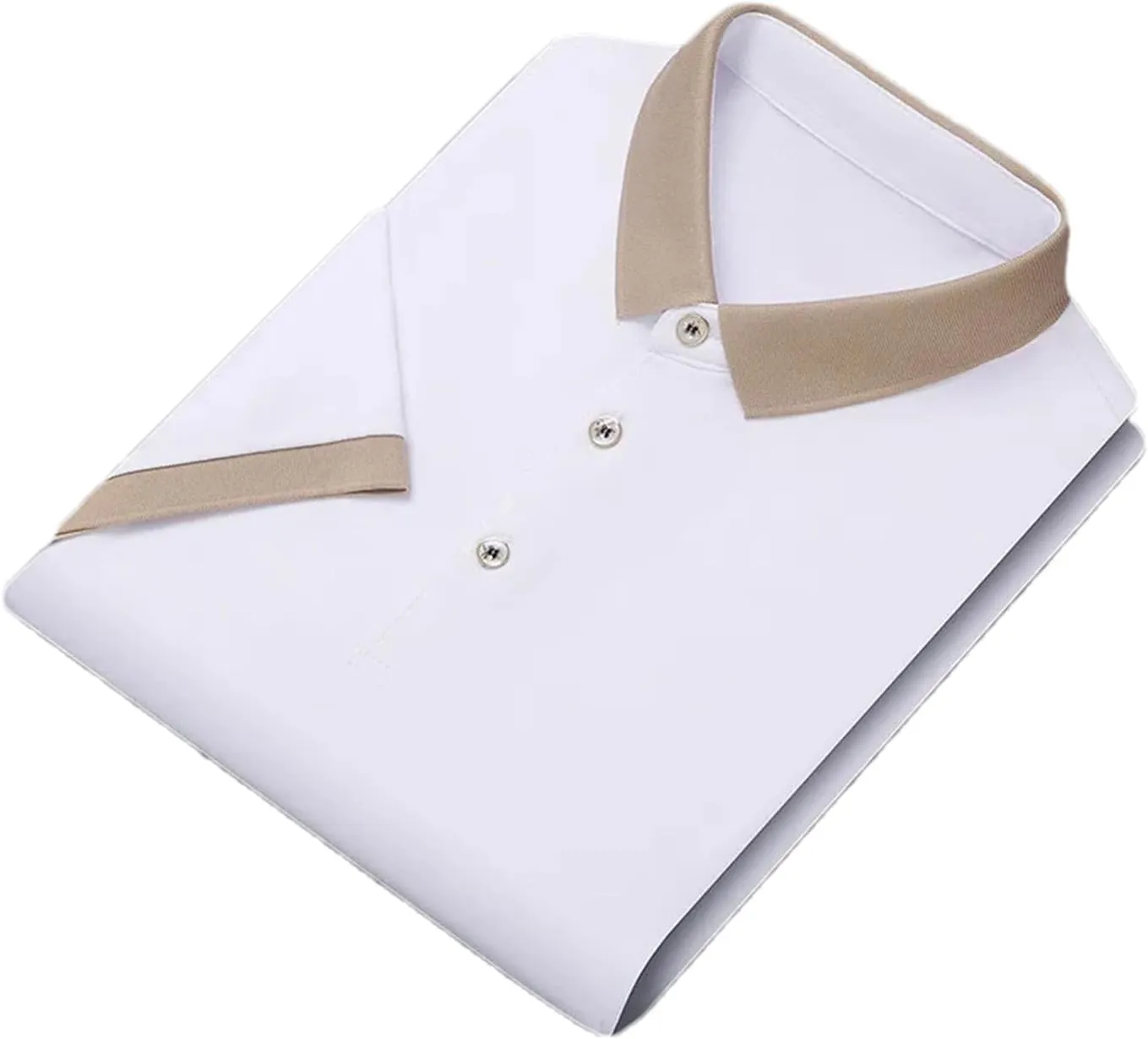 Men Solid Polo Shirt Summer Casual Short Sleeve Loose Moisture Wicking Quick-Dry Golf Shirt Tops
