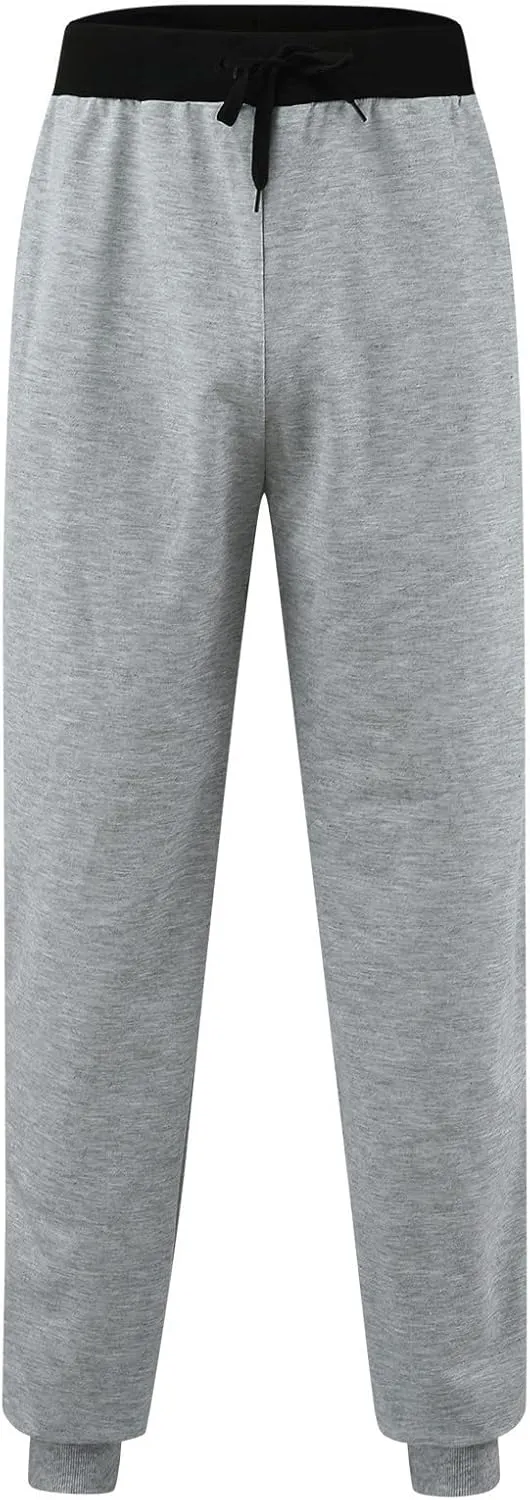 Men's Casual Joggers Pants, Cotton Drawstring Chino Cargo Pants, Hiking Outdoor Twill Track Jogging Sweatpants Pants