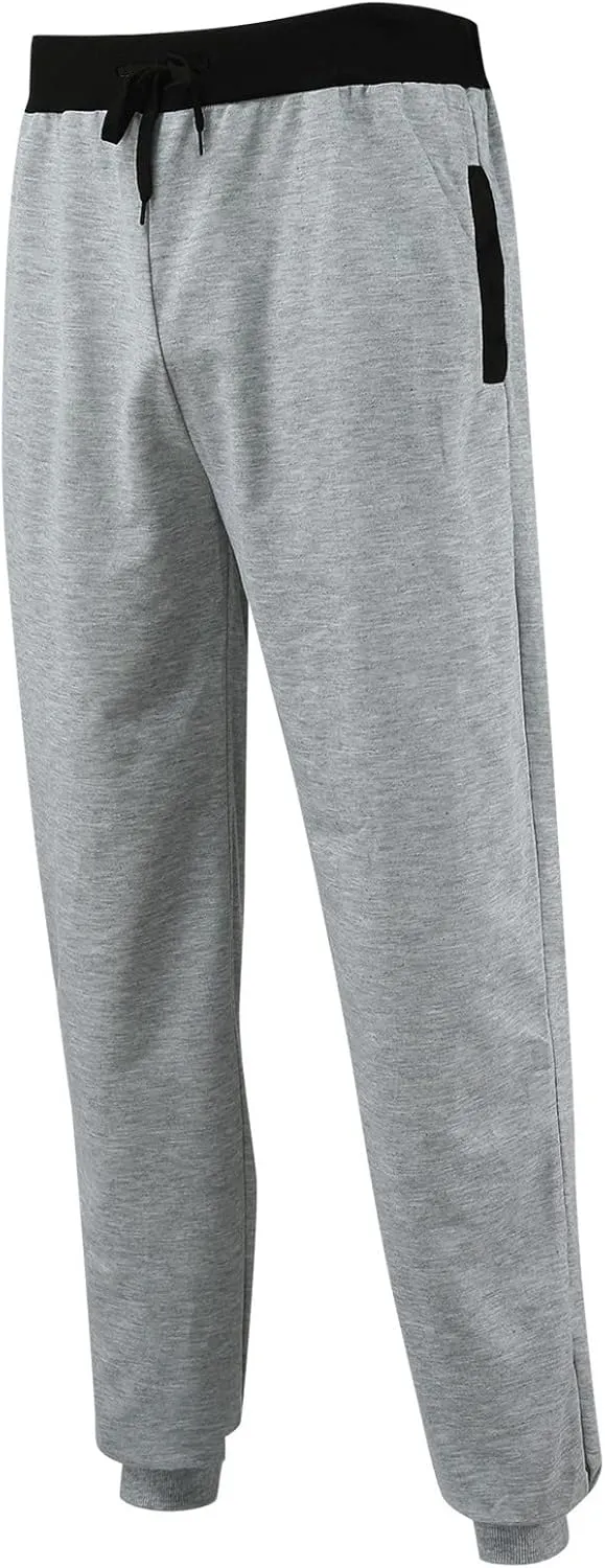 Men's Casual Joggers Pants, Cotton Drawstring Chino Cargo Pants, Hiking Outdoor Twill Track Jogging Sweatpants Pants