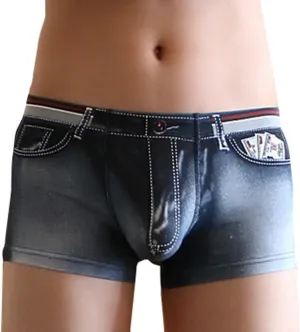 Mens Stretch Boyfriend Boxer Underpants Rise Bulge Under Panties Sexy Bikini Briefs Lace Mesh Underwear Boxer Briefs