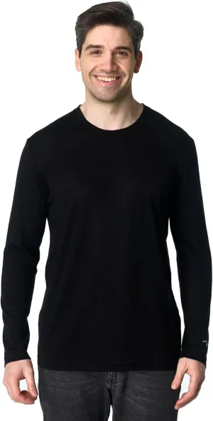 Merino Wool Base Layer Mens - 100% Merino Wool Shirts for Men Thermal Underwear Long Sleeve T-Shirt for Hiking Hunting