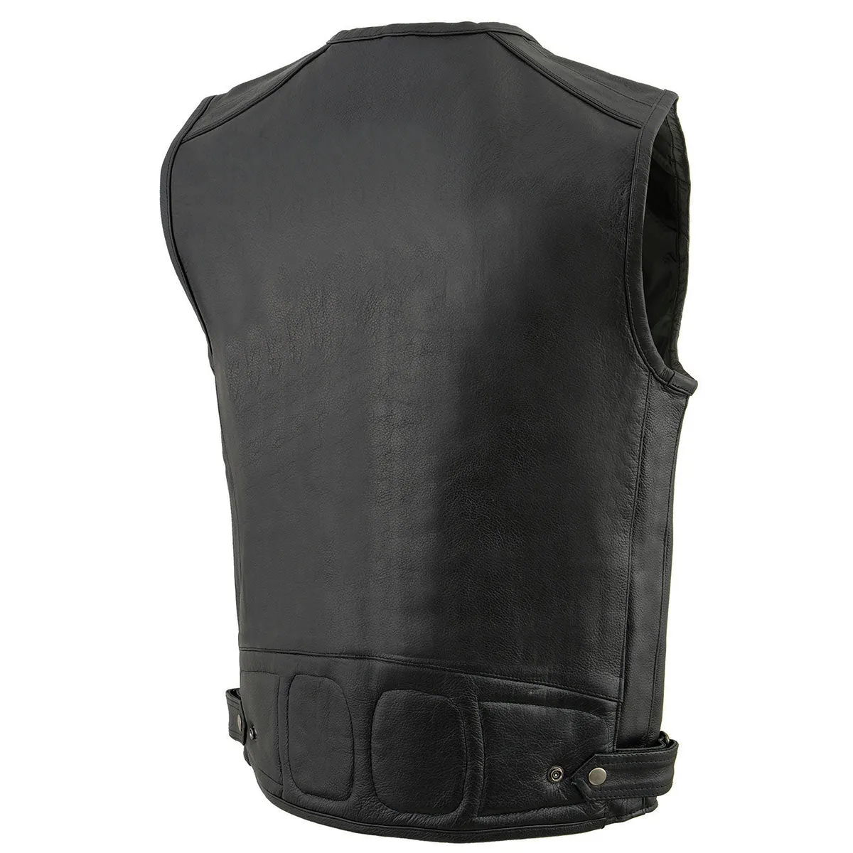 Milwaukee Leather MLM3580 Men's Black Super Utility-Multi Pocket Vest Motorcycle Biker Leather Vest
