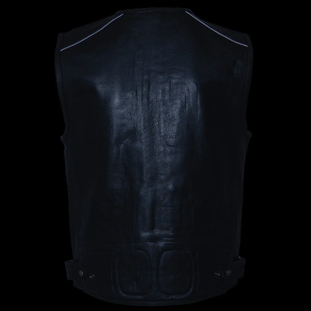 Milwaukee Leather MLM3580 Men's Black Super Utility-Multi Pocket Vest Motorcycle Biker Leather Vest