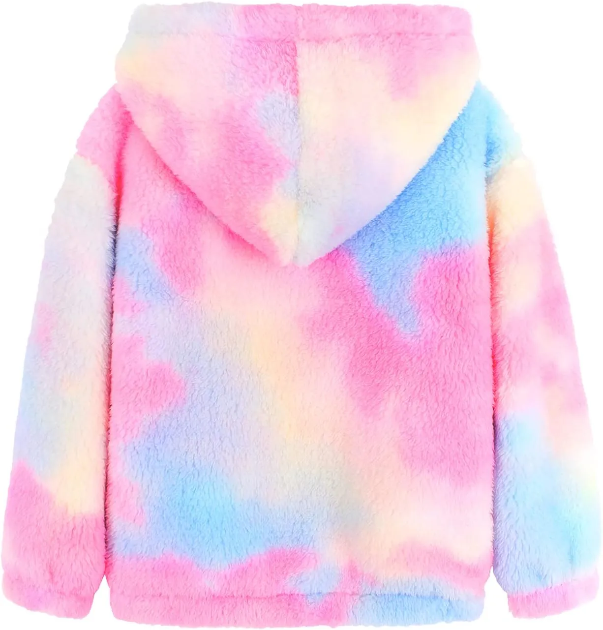 MODAFANS Girls Buffalo Plaid Fleece Hoodies Pullover Teddy Bear Jacket Sweatshirt Casual Outwear Coat with Pockets 4-13Years