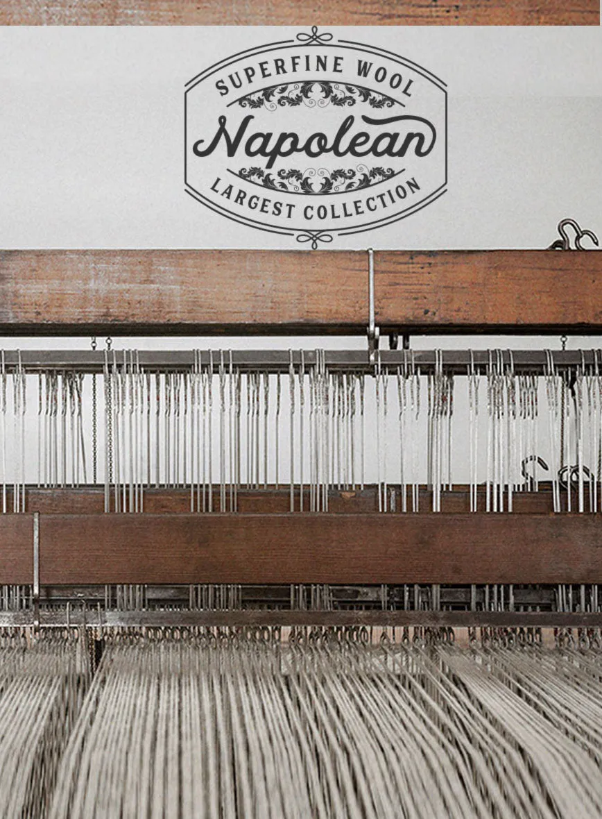 Napolean Ariel Nailhead Dark Brown Wool Suit
