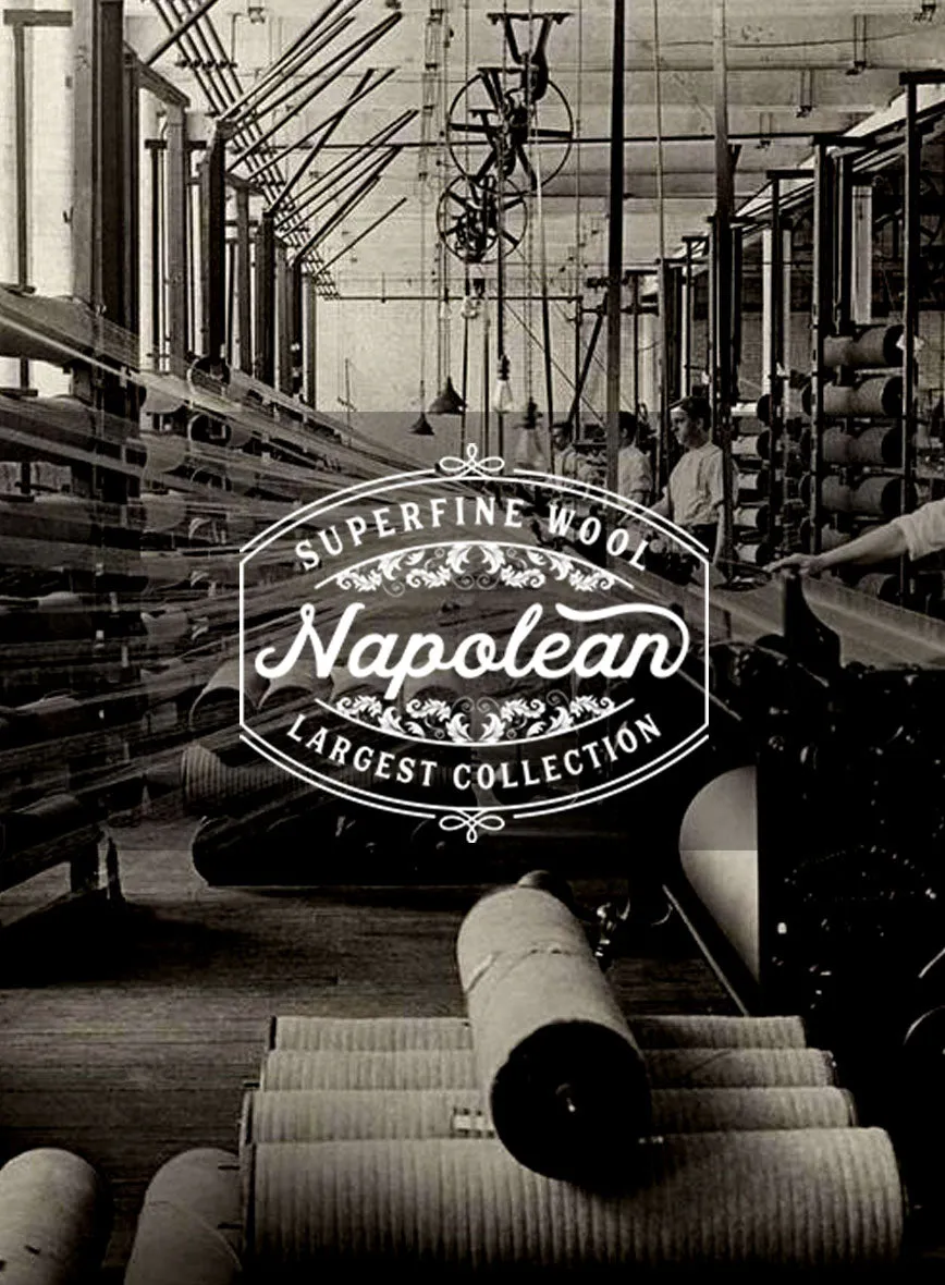 Napolean Ariel Nailhead Dark Brown Wool Suit