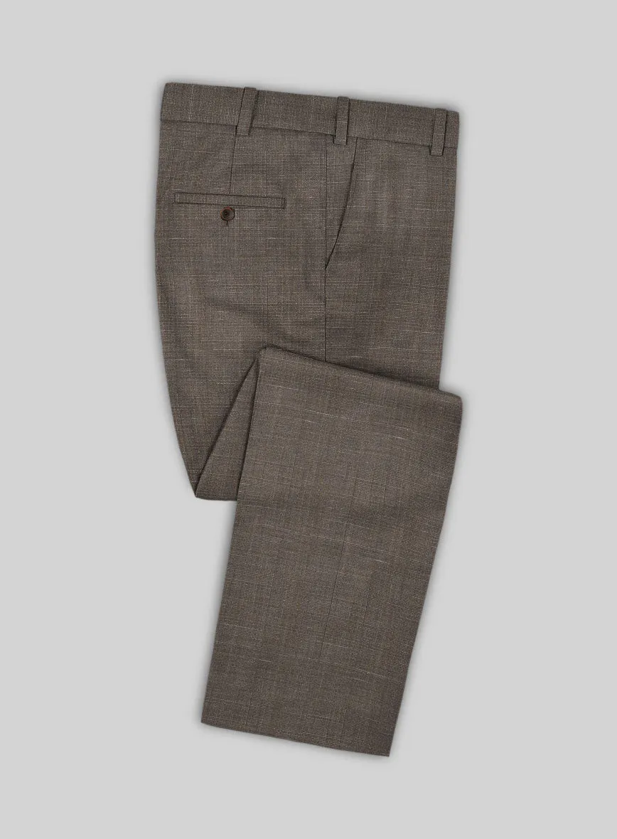 Napolean Ariel Nailhead Dark Brown Wool Suit