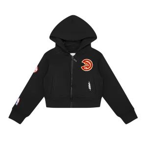 NBA ATLANTA HAWKS CLASSIC TODDLER GIRLS FLEECE FULL ZIP HOODIE  (BLACK)