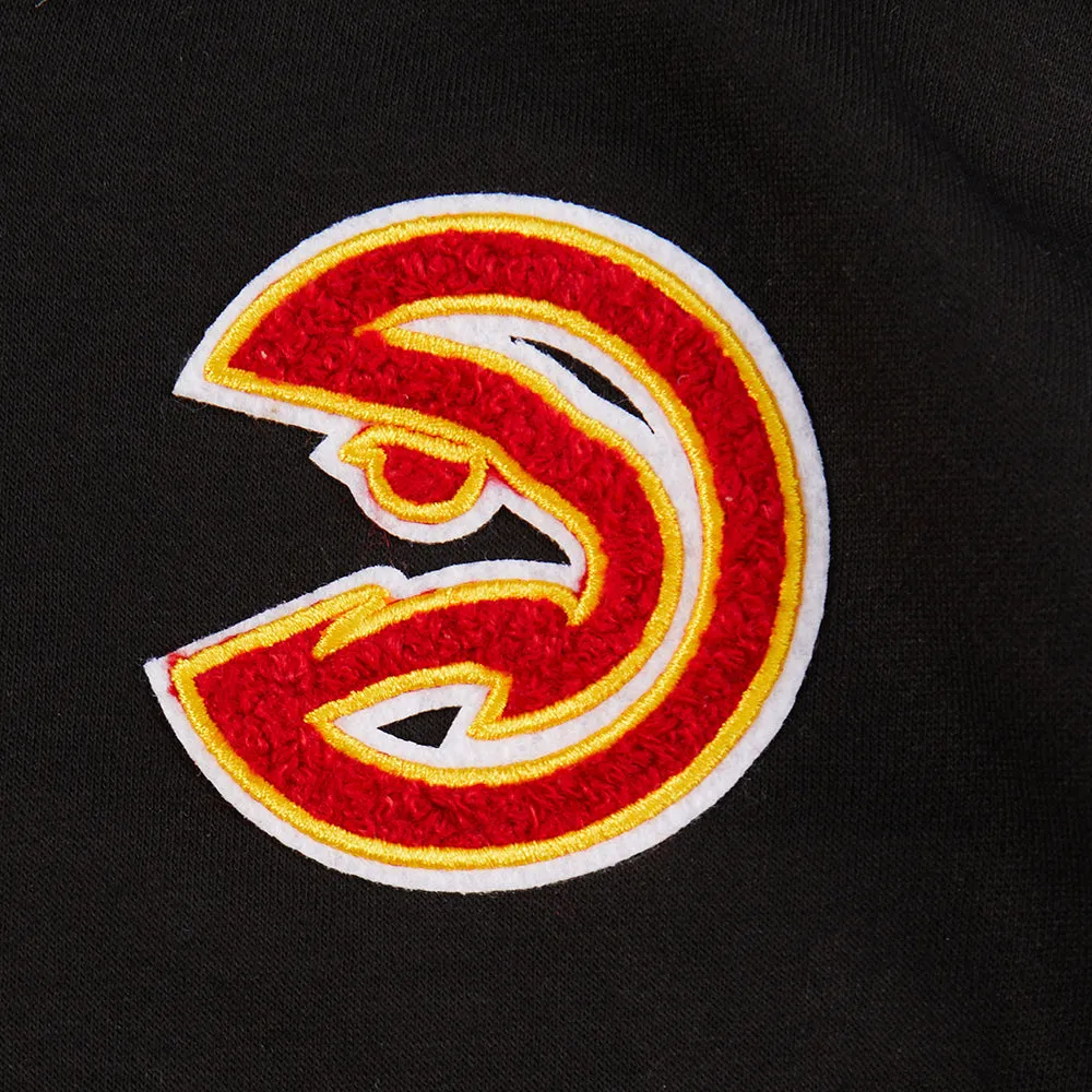 NBA ATLANTA HAWKS CLASSIC TODDLER GIRLS FLEECE FULL ZIP HOODIE  (BLACK)