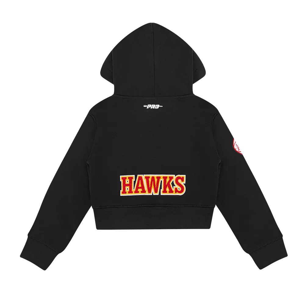 NBA ATLANTA HAWKS CLASSIC TODDLER GIRLS FLEECE FULL ZIP HOODIE  (BLACK)
