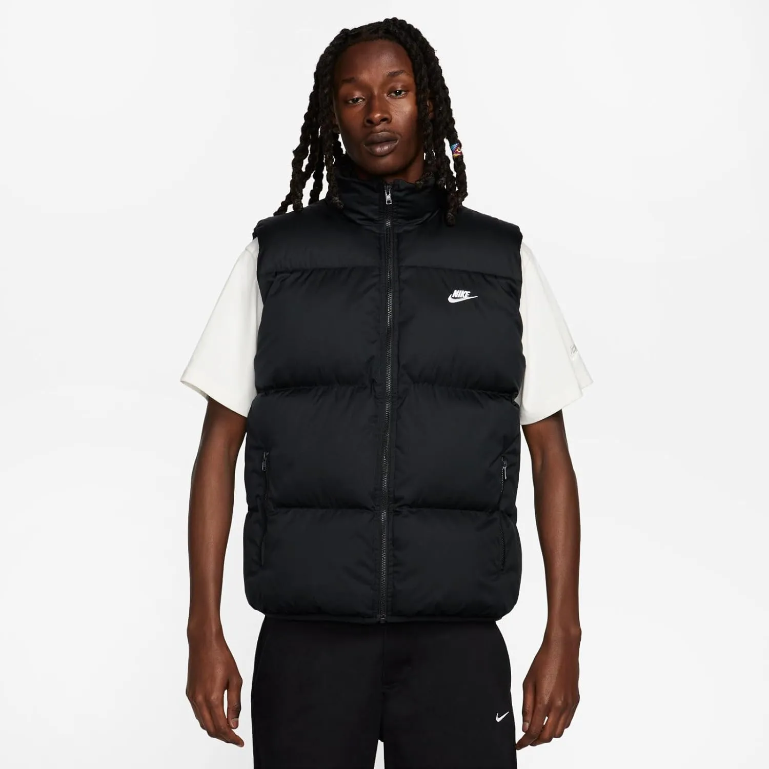 Nike Sportswear Club PrimaLoft Men's Water-Repellent Puffer Vest (Fir/White, FB7373-323)