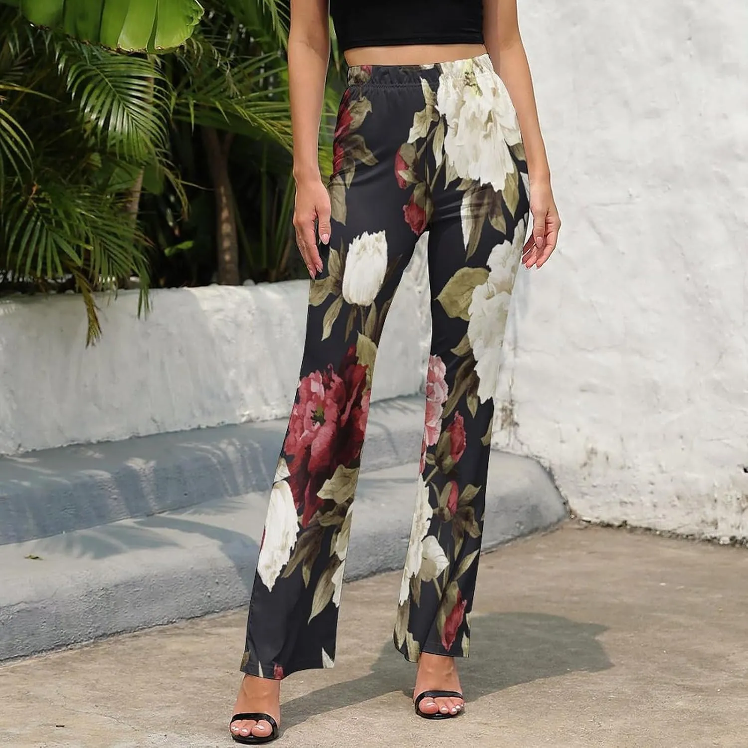 Nugier Women Bell Bottom, Wide Leg Flare Pants Palazzo Trousers Long Pants (XS-XL)