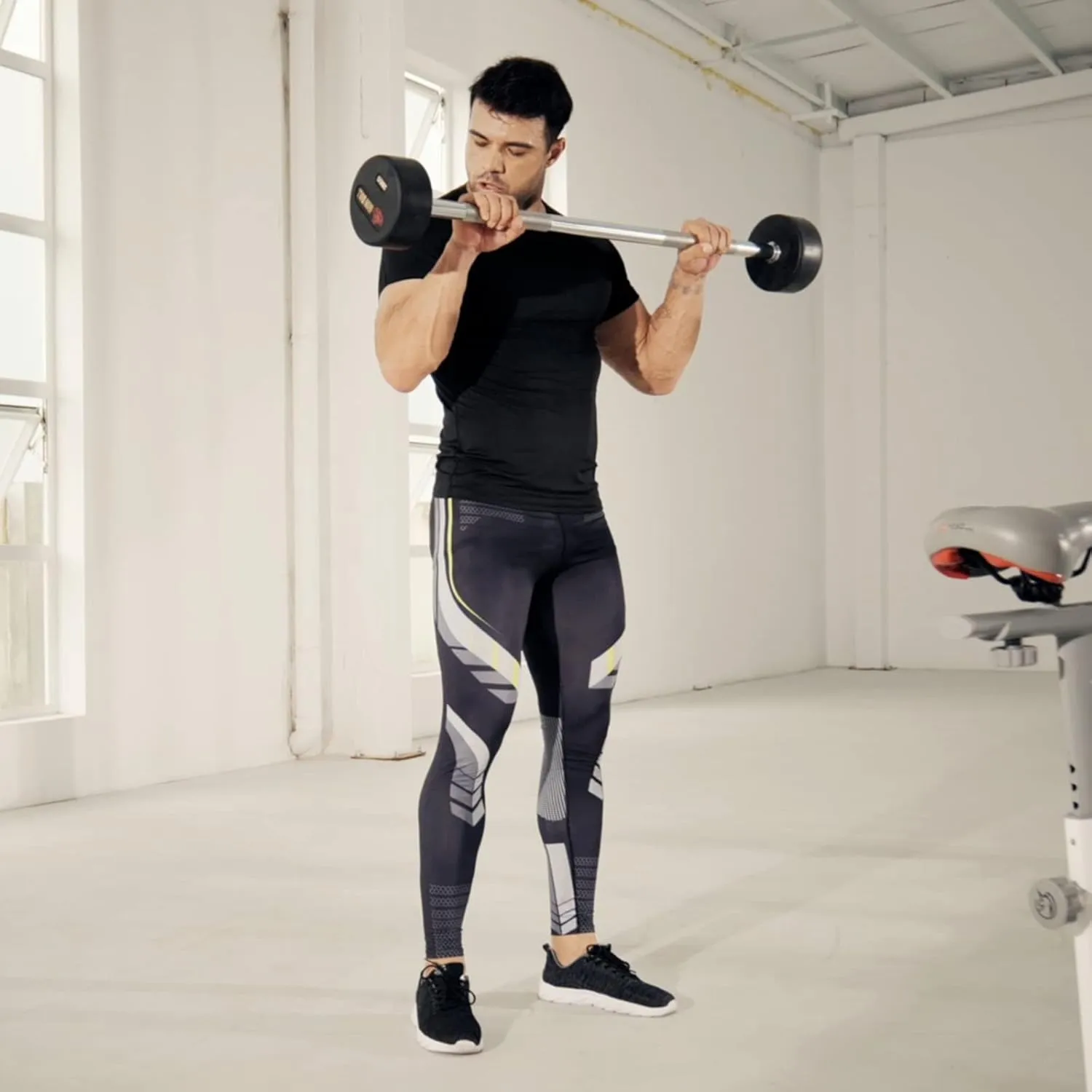 OEBLD Compression Pants Men UV Blocking Running Tights 1 or 2 Pack Gym Yoga Leggings for Athletic Workout