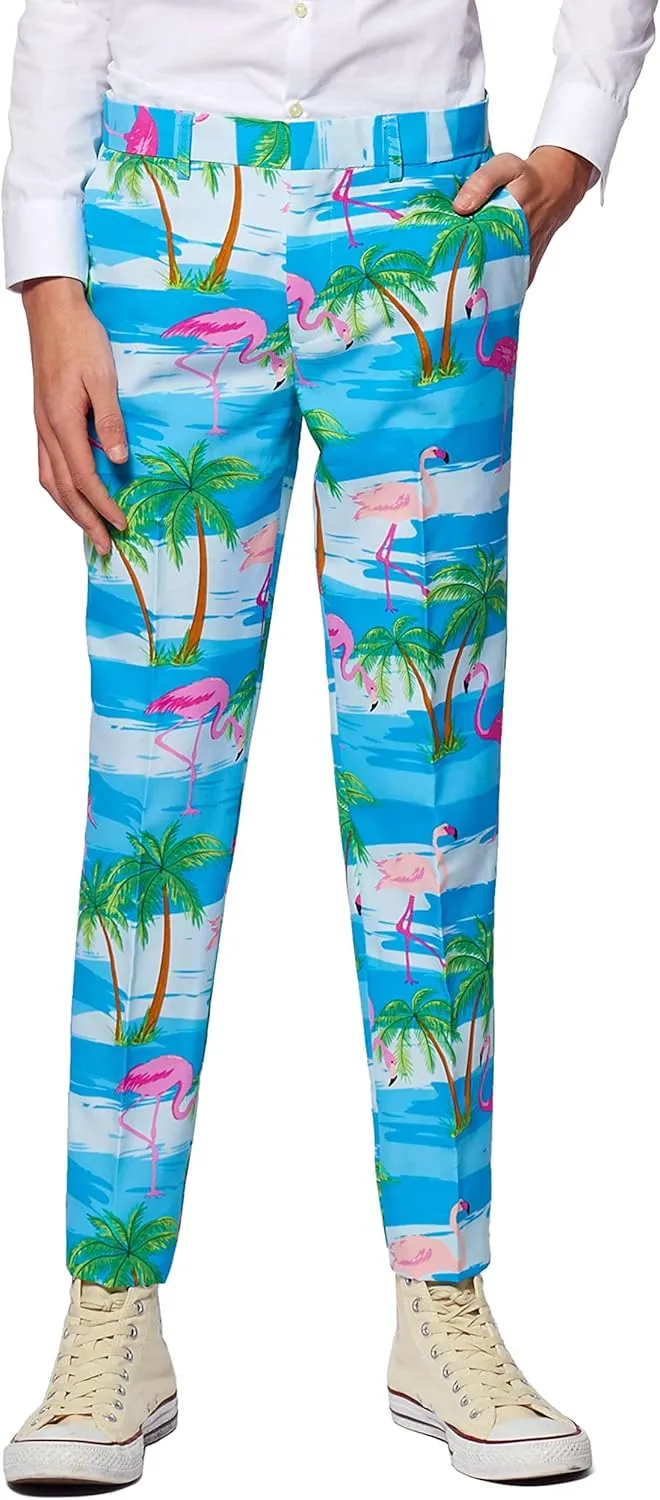 Opposuits Suit for Teen Boys Aged 10-16 Years - Crazy Designs - Slim Fit - Includes Matching Blazer Jacket, Pants & Tie
