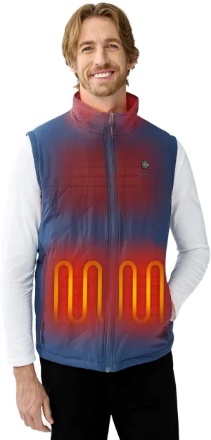 ORORO Men's Heated Quilted Vest with Battery Pack, Lightweight Quilted Heating Vest (Charger Not Included)