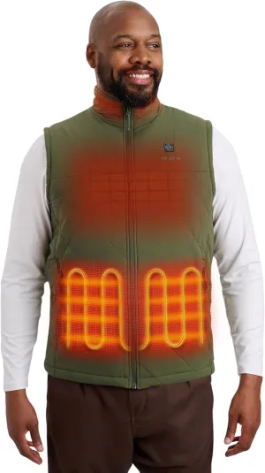 ORORO Men's Heated Quilted Vest with Battery Pack, Lightweight Quilted Heating Vest (Charger Not Included)