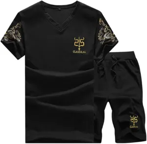 PASOK Men's Casual Tracksuit Full Zip Running Jogging Athletic Sports Jacket and Pants Set