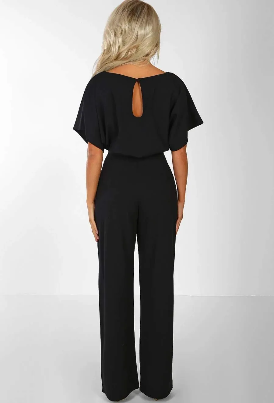 QUEENIE VISCONTI Women Summer Wide Leg Jumpsuit - Casual Long Pants Rompers Vacation Dressy Playsuit