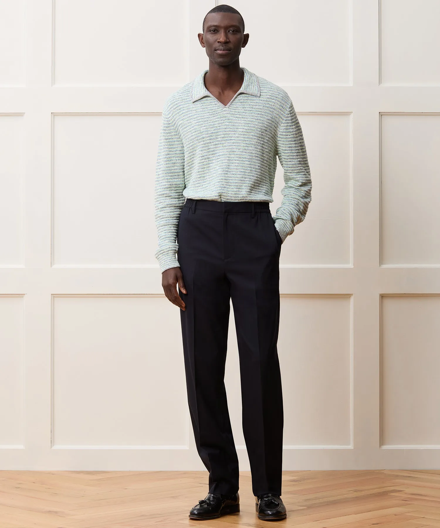 Relaxed Cotton-Silk Sweater Polo