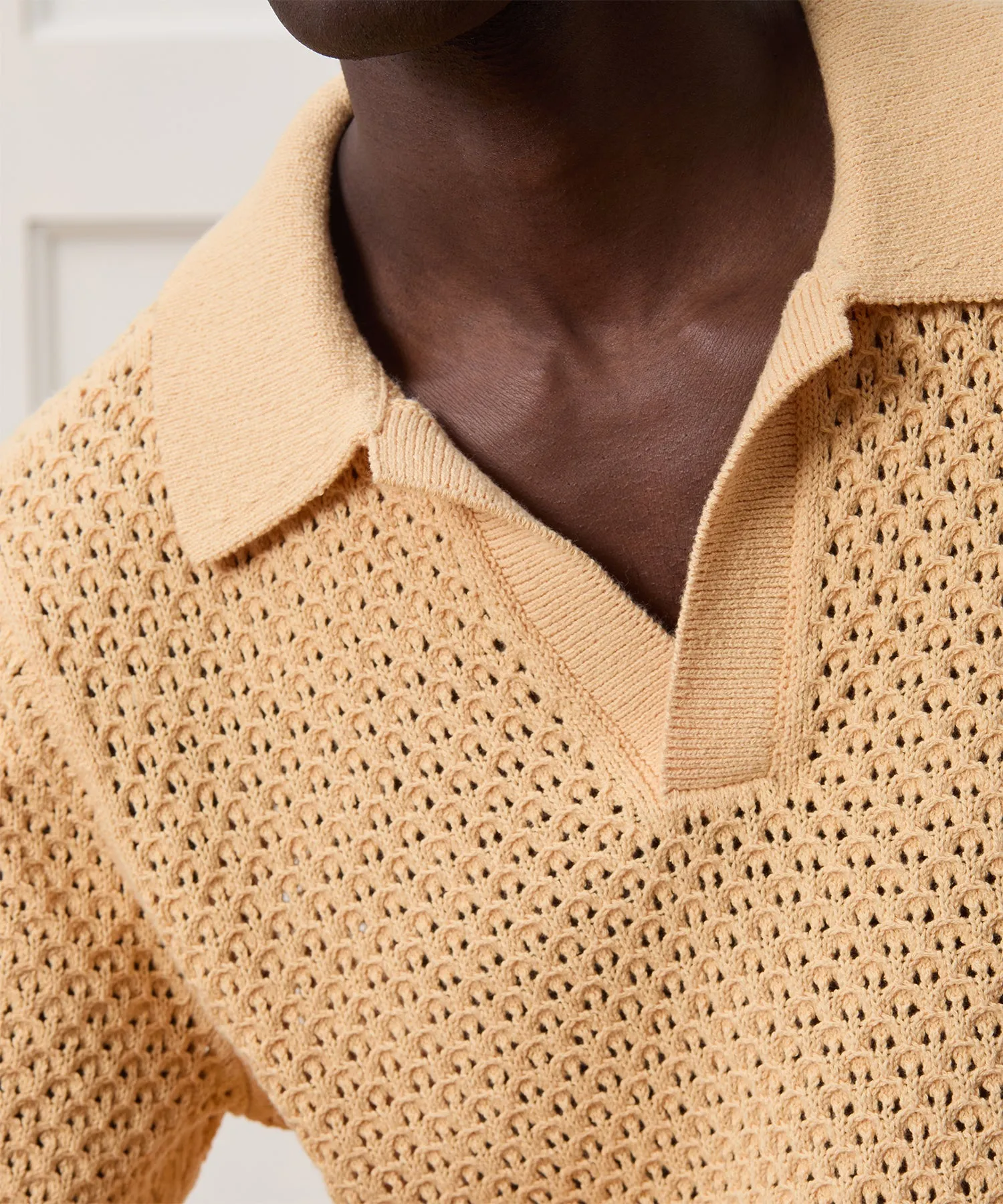 Relaxed Open-Knit Montauk Sweater Polo