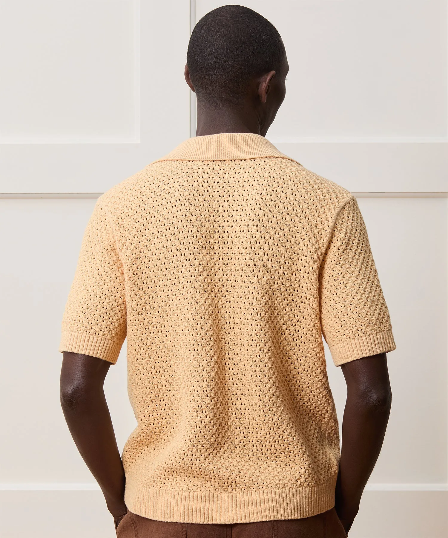 Relaxed Open-Knit Montauk Sweater Polo