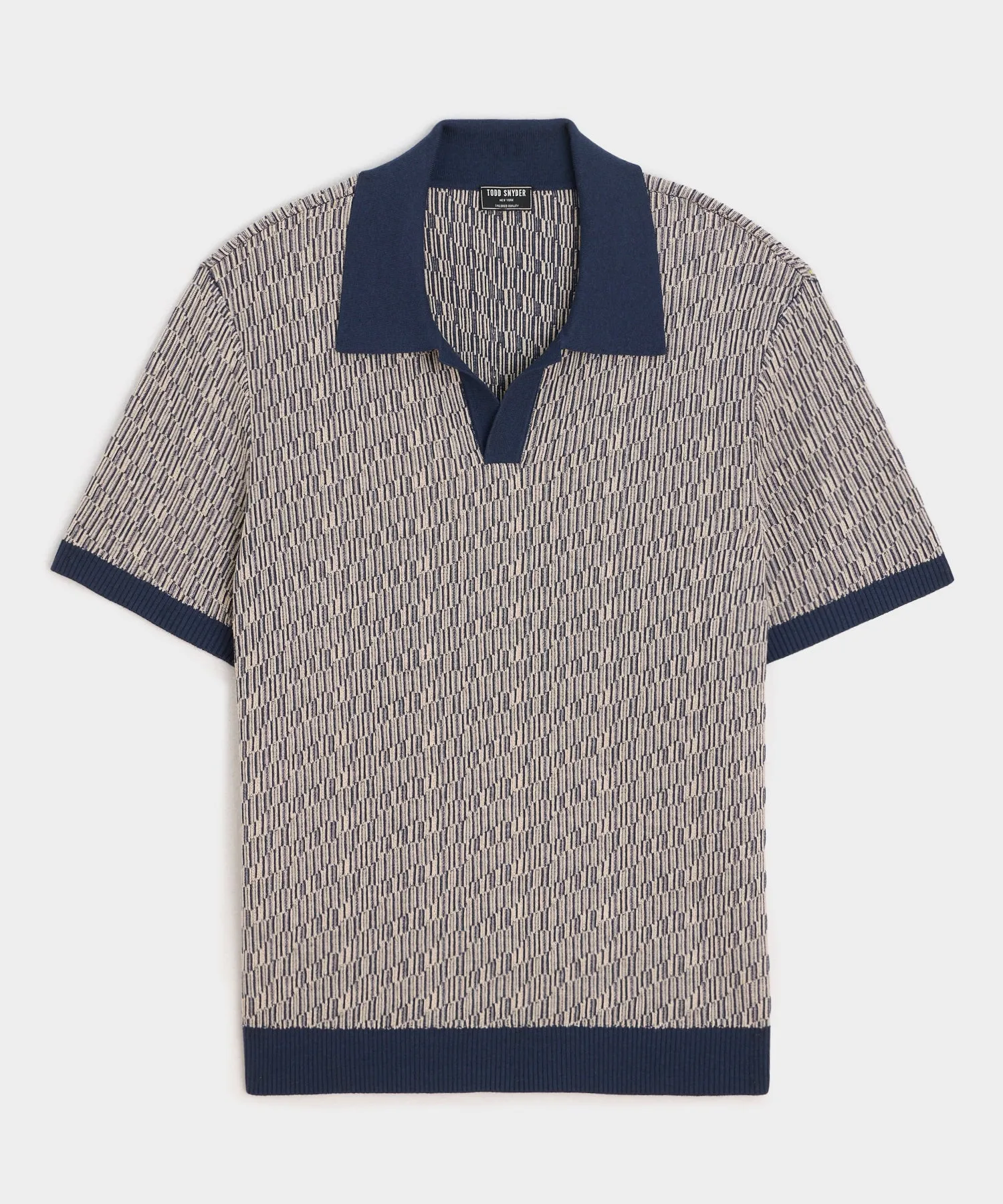 Silk-Cotton Skip-Stitch Montauk Sweater Polo