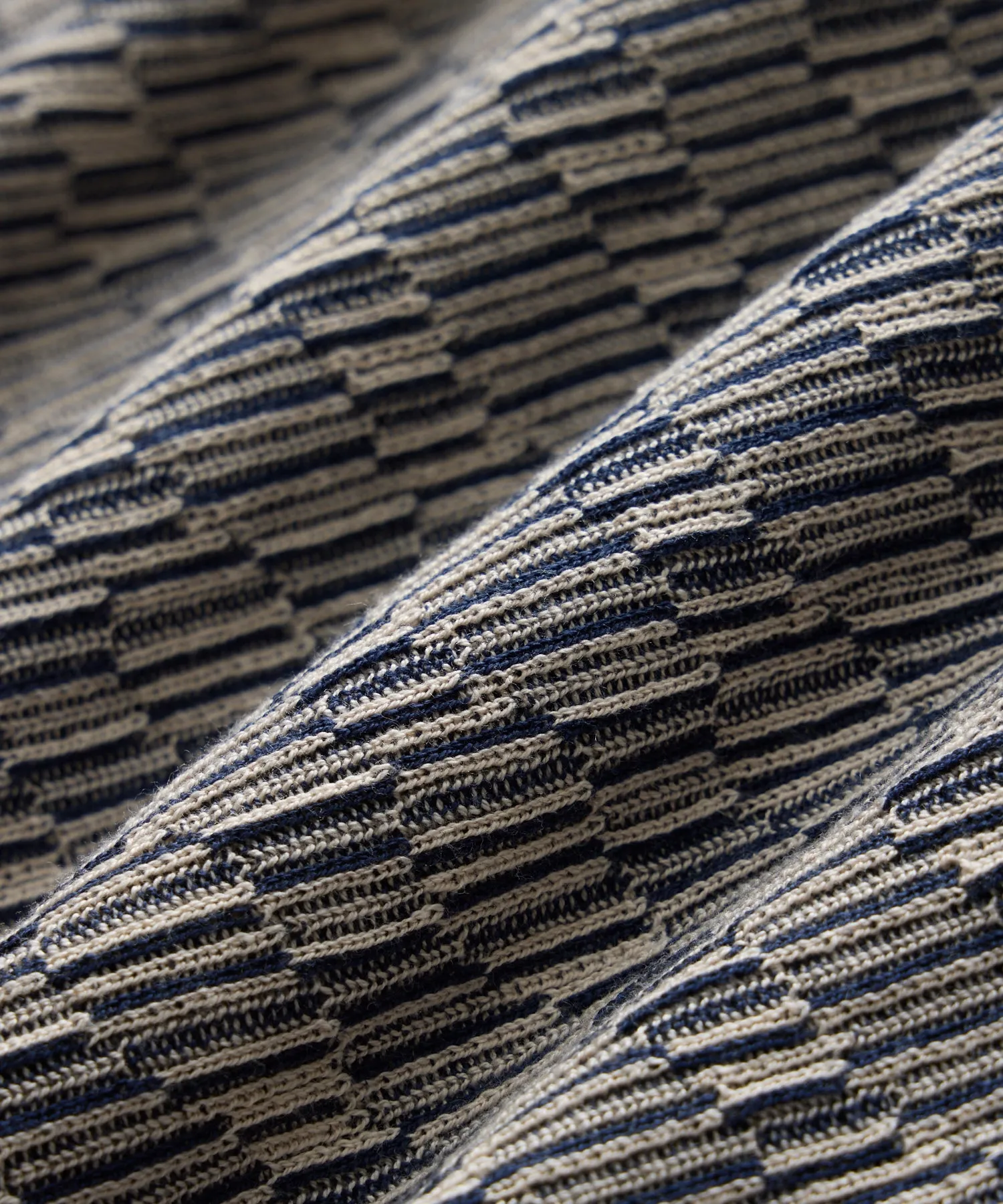 Silk-Cotton Skip-Stitch Montauk Sweater Polo