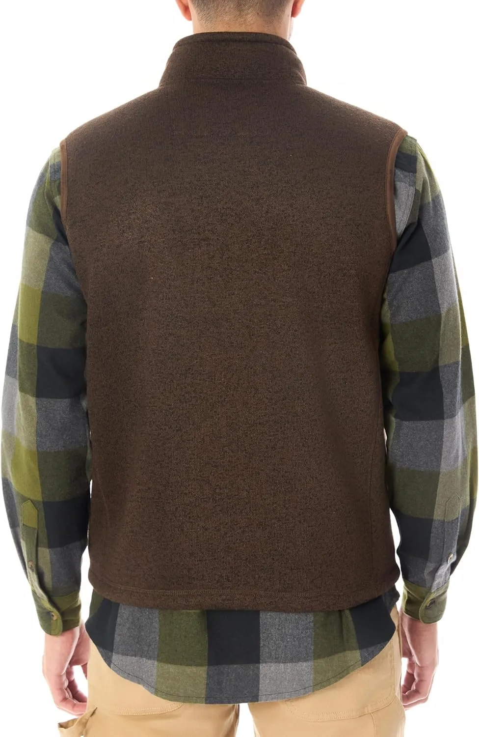 Smith's Workwear Men's Sherpa-Lined Sweater Fleece Vest