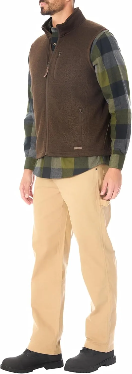 Smith's Workwear Men's Sherpa-Lined Sweater Fleece Vest