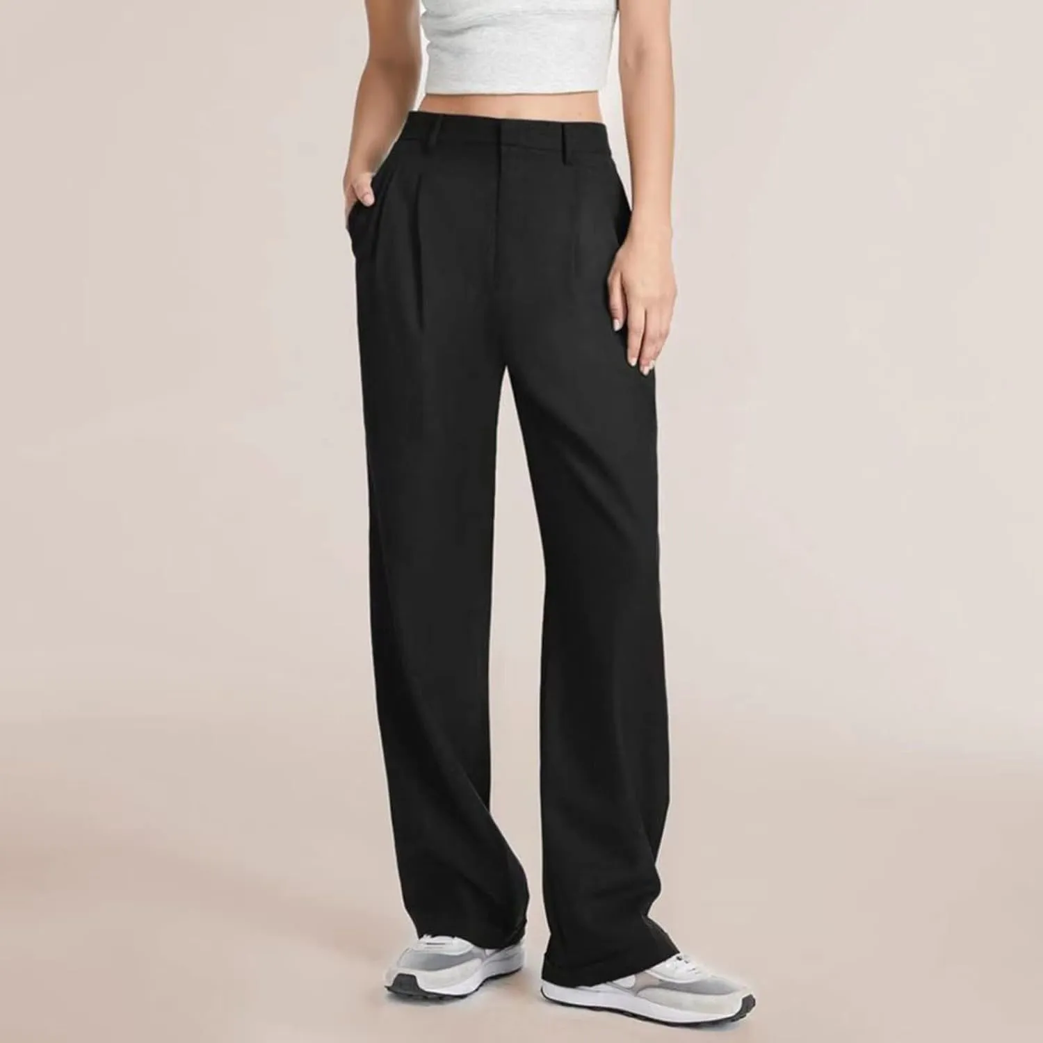 Solid Color Summer Capri for Women Casual Summer with Pockets Golf Pants Capri Lightweight Elastic Waist Capris Crop