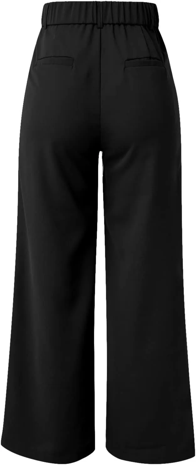 Solid Color Summer Capri for Women Casual Summer with Pockets Golf Pants Capri Lightweight Elastic Waist Capris Crop