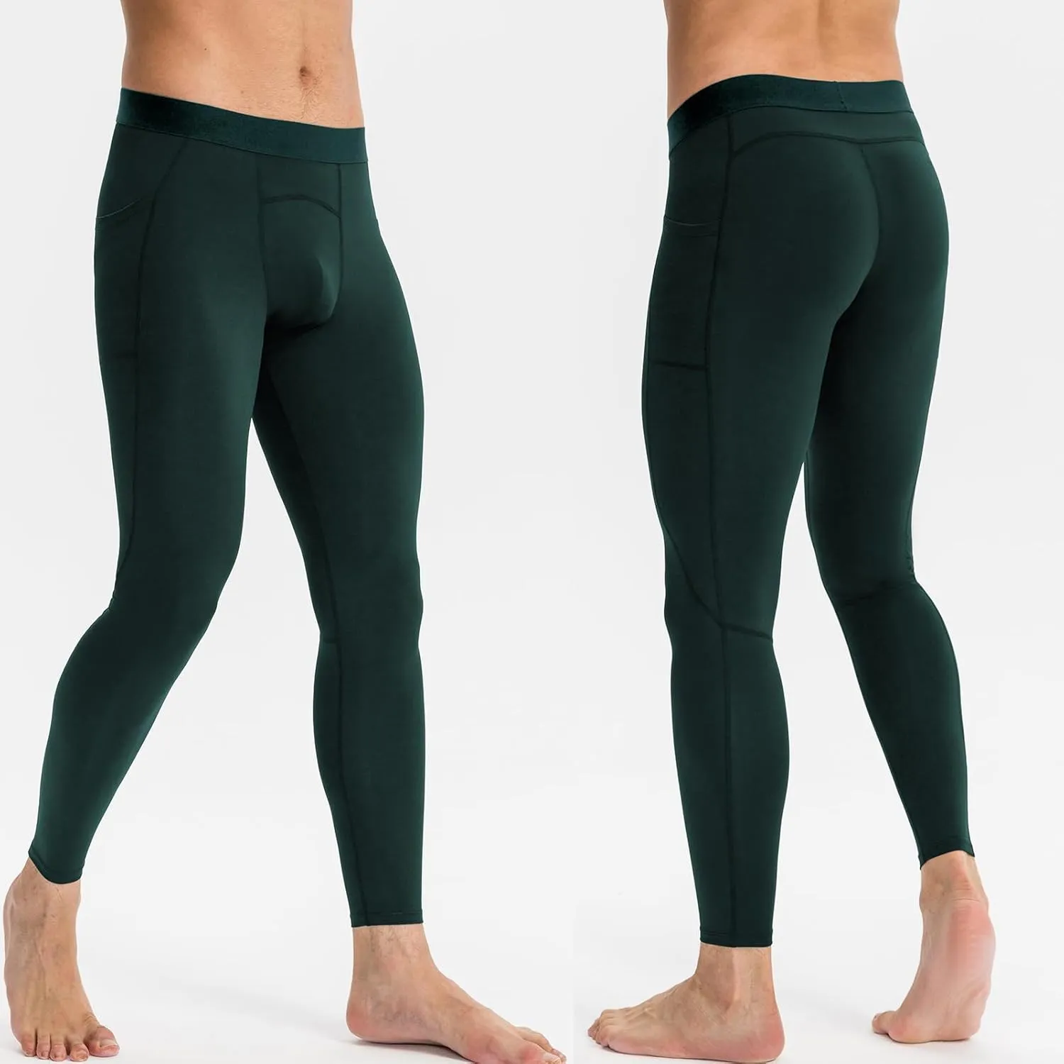 SPVISE Men's Compression Pants Workout Leggings Running Tights Cool Dry Athletic Baselayer Pants for Basketball Yoga Cycling